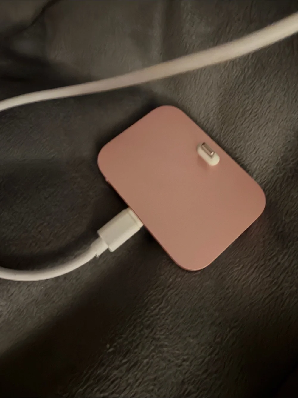 iPhone or AirPod Apple Dock Stand Rose Gold Lightning Charger Cable Included